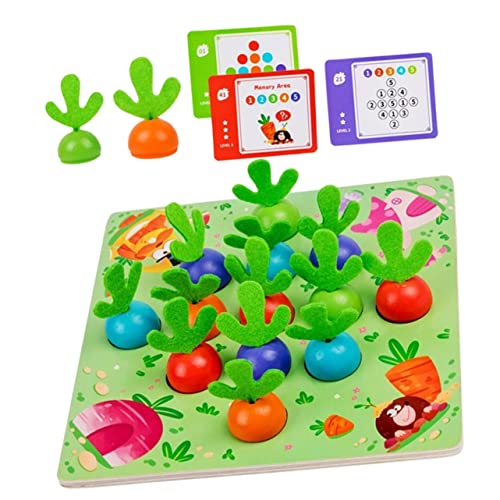 Abaodam 1 Set Memory Karten Kinderspielzeug Gartenspielzeug Aus Holz Brettspiele Für Im Alter Von 4–8 Jahren Puzzle Brettspiel Für Kleinkinder Lernspielzeug Intelligentes Spiel von Abaodam