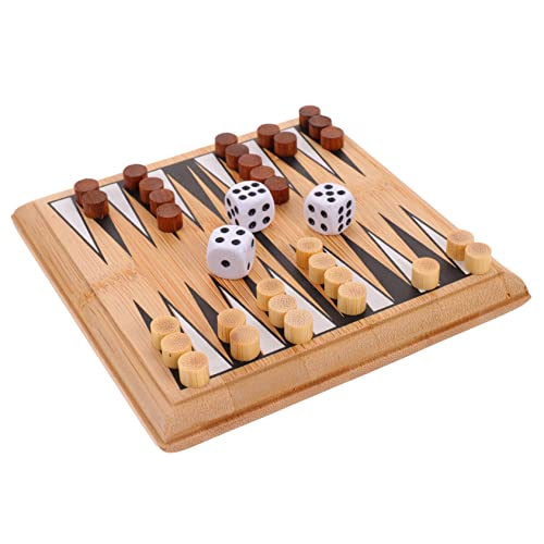 Abaodam 1 Set Mini Backgammon Schachbrett Sequenz Brettspiel Kartenspiel Memory Spiel Stirnbänder Spiel Für Brett Für Magnete Für Mini Party Schachspielzeug Bambus von Abaodam