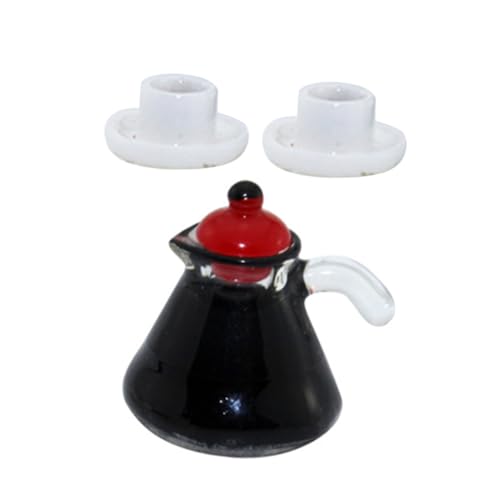 Abaodam 1 Set Mini Kaffeekanne Puppenhaus Kaffeetasse Mini Kaffeetasse Puppenhaus Miniatur Kaffeekanne Puppenhaus Kaffeemaschine Kaffeemaschine Modellspielzeug von Abaodam