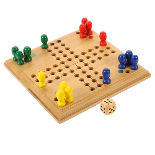 Abaodam 1 Set Mini Ludo Mini Brettspiele Spielbrett Fliegen Für Brettspiele Für Spiele Für Spielbrett Lustiges Fliegen Bambus von Abaodam