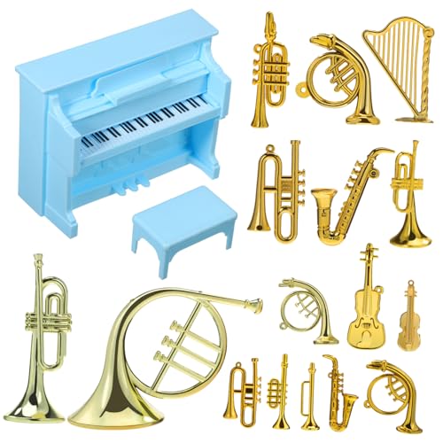 Abaodam 1 Set Mini Musikinstrumente Zubehör Für Klavier Winzige Ornamente Dekorationen Miniatur Puppenhaus von Abaodam