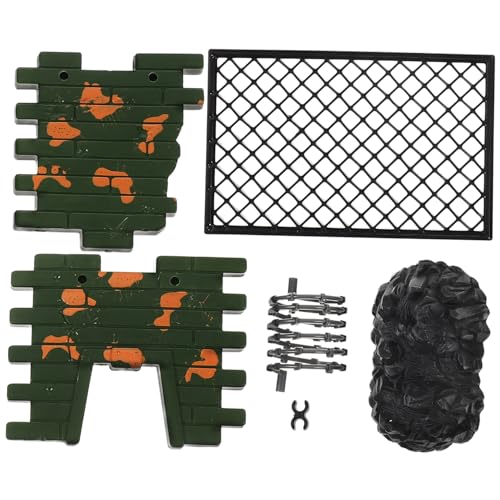 Abaodam 1 Set Mini Zubehör Barrikade Gebäude Spielzeug Figuren Zubehör Kit Kriegsszene Fechten Modell Partydekorationen Kinder Barrikade Spielzeug von Abaodam