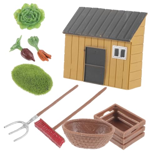 Abaodam 1 Set Miniatur Gartenmodellfiguren Mini Gartenmodelle Deko Mini Bauernhaus Requisite Miniaturen Mini Farmwerkzeuge Pflanzenzubehör Das Mini Kunststoff von Abaodam