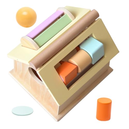 Abaodam 1 Set Münzeinwurfbox Kleinkindspielzeug Babyspielzeug Kompaktes Lustiges Lernspielzeug Lustiges Kinderspielzeug Vorschulisches Lernspielzeug Kognitives Kinderspielzeug Holz von Abaodam