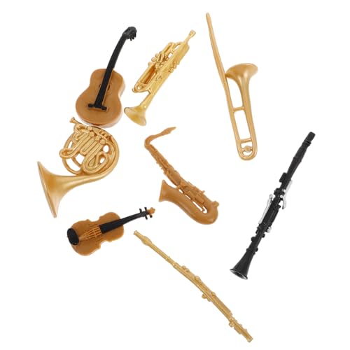 Abaodam 1 Set Musikinstrumenten Set Gitarren Dekor Mini Spielzeug Mini Musikinstrumente Saxophon Spielzeug Verschleißfestes Miniaturinstrument Dekoratives Miniaturinstrument von Abaodam