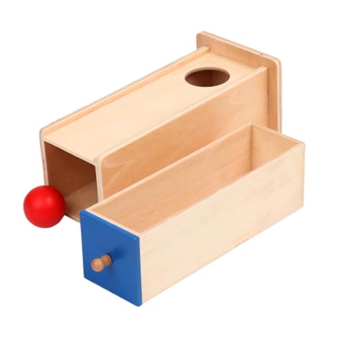 Abaodam 1 Set Objekt Permanenz Box Holzspielzeug Mit Ballabwurfschale Sinnesförderndes Lernspielzeug Für Ideal Für Frühe Entwicklungsförderung Und Motorische Fähigkeiten von Abaodam