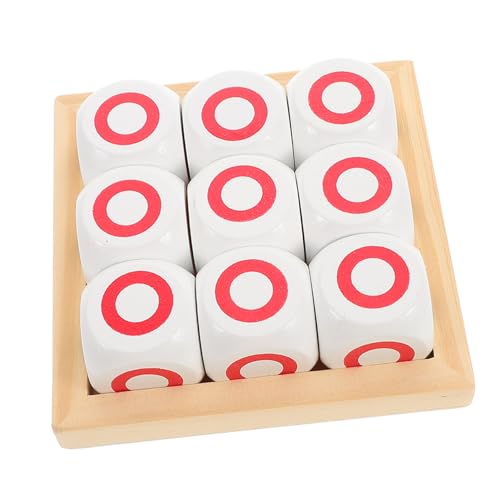 Abaodam 1 Set Ox Familie Spiel Kinder Schach Set Kinder Brettspiel Xo Blöcke Schach Set Xo Kognitive Brettspiel Xo Holz Brettspiel Spielzeug von Abaodam