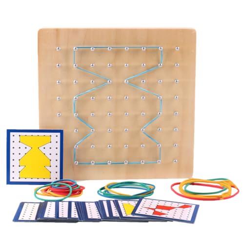 Abaodam 1 Set Pegboard Kreatives Geoboard Geometrie Lernwerkzeug Mathematik Lernwerkzeuge Nagelbrettplatte Geometrische Form Lernwerkzeuge Mathematik Lernwerkzeug Nagelplatte Aus Holz von Abaodam