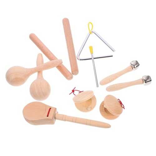 Abaodam 1 Set Percussion Instrument Spielzeug Dreieck Glocke Kastagnette Kinder Kinder Musik Spielzeug von Abaodam