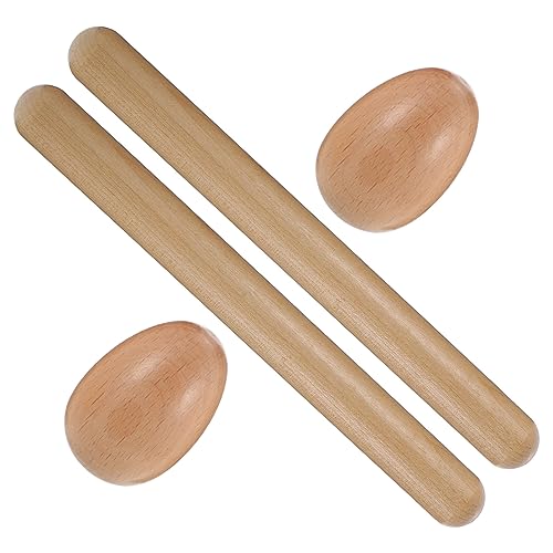 Abaodam 1 Set Percussion Instrument Zubehör Musik Percussion Instrument Rhythmus Sticks Für Musical Instruments Percussion Instrumente Egg Shaker Holz von Abaodam