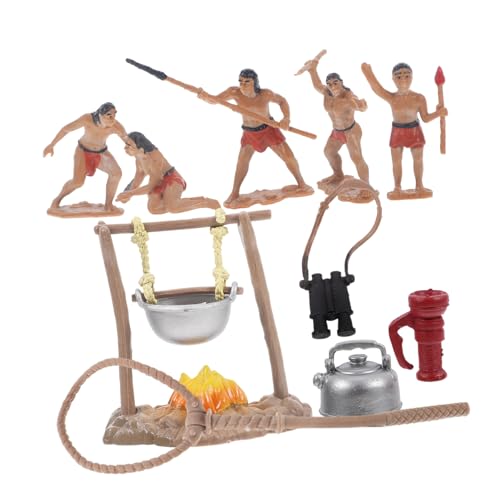 Abaodam 1 Set Primitives Spielzeug Modell Camping Spielzeug Miniatur Wildmänner Miniatur Camping Spielzeug Kinder Gefälschtes Camping Zubehör Spielzeug Bonsai Handwerk Outdoor von Abaodam