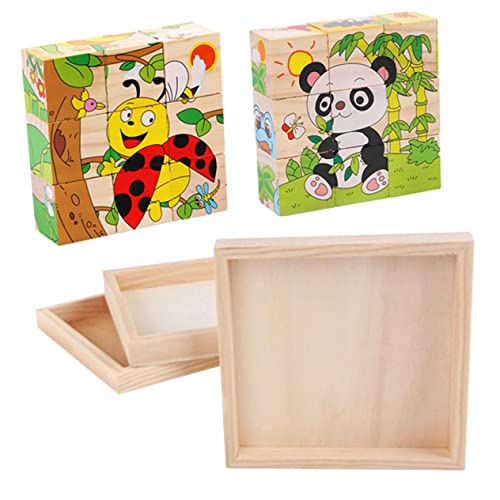 Abaodam 1 Set Puzzle Bausteine ​​Für Kleinkinder Kinderspielzeug Kleinkinderspielzeug Erkenntnisspielzeug Lernspielzeug Lernspielzeug Für 4 Jährige Mädchen Für Aus Holz von Abaodam