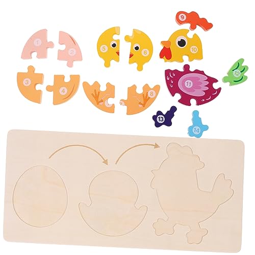 Abaodam 1 Set Puzzle Kleinkindspielzeug Tierspielzeug Puzzles Puzzle Kind Kleinkind Puzzle Kleinkind Bausteine ​​Für Kleinkinder Puzzle Holz von Abaodam