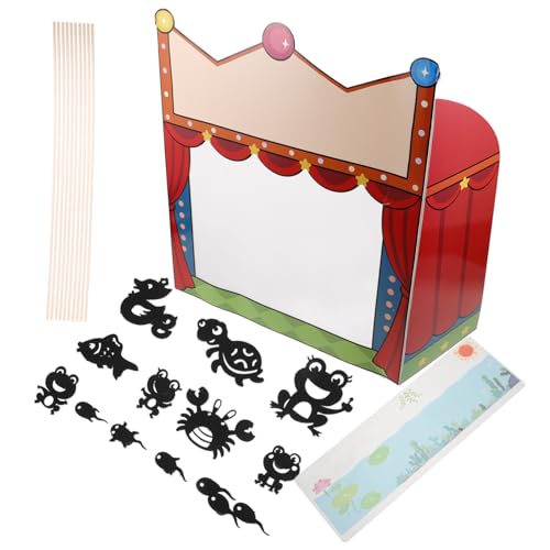 Abaodam 1 Set Schattenpuppen Unterricht Lernspielzeug Geschichtenerzählspielzeug Puppentheater Schattenpuppen Aktivitätsbühne Für Schattenpuppen Set Puppenbühne Papier Schwarz von Abaodam