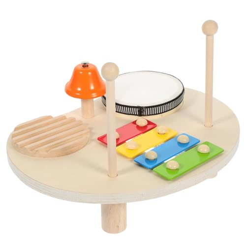 Abaodam 1 Set Schlaginstrument Musikinstrument Xylophon Kit Spielset Pädagogische Percussion Trommel Musical Drum Kit Für Holz Und Eisenglocken von Abaodam