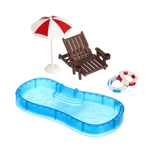 Abaodam 1 Set Schwimmbadmodell Schwimmbad Für Puppenhaus Stiftspielzeug Boje Tauchen Miniatur Schwimmbecken Set Puppenhaus Miniatur Tragbare Tropfflasche Miniatur von Abaodam