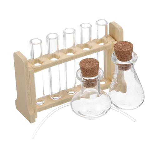 Abaodam Spielzeug Simulation Reagenzglas Set Holz Rack für Pädagogisches Puppenhaus Zubehör von Abaodam