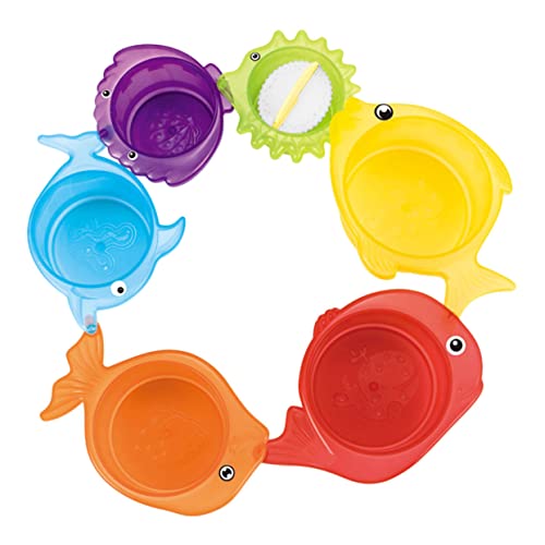 Abaodam 1 Set Stapelbecher Für Kleinkinder Lustiges Badespielzeug Fischform Transparente Sanduhr Stapelbecher Für Strand Und Badewanne Ideal Für Kleinkinder Und Kleinkinder von Abaodam