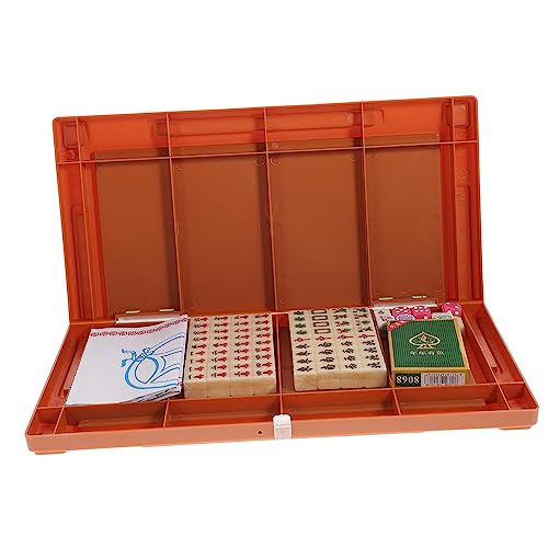 Abaodam 1 Set Tragbarer Mahjong Tisch Faltbares Mahjong Tischspiel Tragbare Schachwürfel Traditionelles Mahjong Bingo Spielmatte Reise Dominosteine Mahjong Kacheln Reisespielzeug von Abaodam