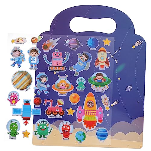 Abaodam 1 Set Von Kindern Aufkleberbücher Kleinkindstein Buch DIY Sticker Book Kindersteinbuch Buch Kleinkindspielzeug von Abaodam