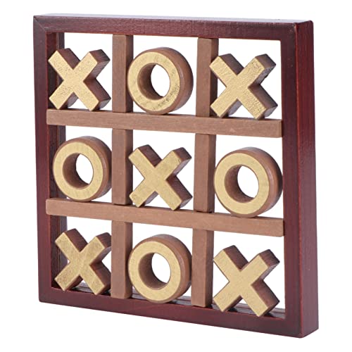 Abaodam 1 Set Xo Schach Pädagogisches Schachbrett Spiel Doppel Spieler Spiel Pädagogisches Strategie Brettspiel Kappe Holz von Abaodam