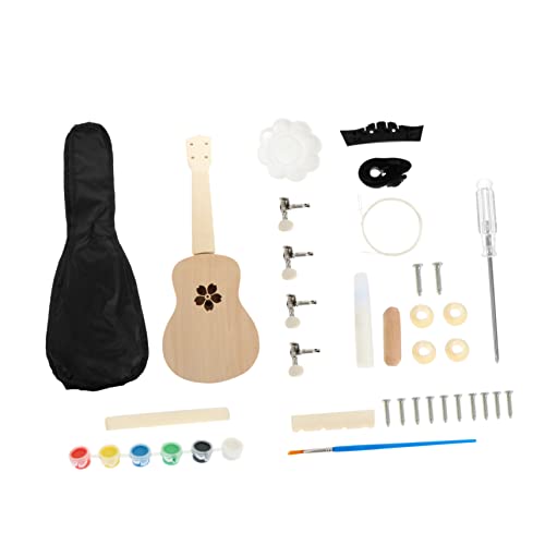 Abaodam 1 Set Zusammenbau Der Ukulele Ukulele Kit Kleine Gitarre DIY Material Handgefertigtes Ukulelen Kit Ukulele Handgefertigtes Kit Verspieltes Ukulelen Kit DIY Ukulelen Kit von Abaodam