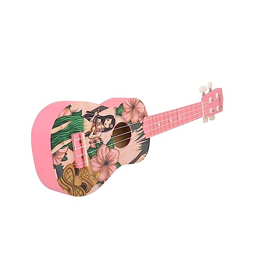 Abaodam 1 Stück 21 21 Zoll Ukulele Instrument Ukelele for Anfänger Ukulele Gitarre Musikalisches Exquisite kleine Ukulele wunderschöne Ukulele Linde Rosa von Abaodam