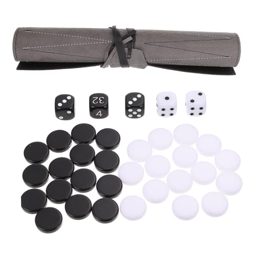 Abaodam 1 Stück Portable International Chess Board Classic Board Backgammon Board (schwarz) von Abaodam