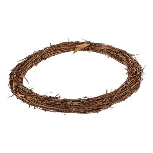 Abaodam 1 Stück Rattan Kreis Dekoration Weinrebenkranz Zweigkranz Schlichte Kränze Zum Dekorieren Kranz DIY Kranzgirlande Mini Kränze Zum Basteln Kranz Schlichte von Abaodam