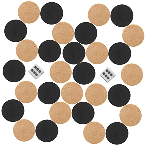 Abaodam 1 Stück Schachfiguren Dame Brettspiel Spielchips Spielen Crokinole-Brettspiel chinesisches Schach Chess Pieces Backgammon Zubehör Ersatz-Holzsteine Backgammon-Spielzubehör von Abaodam