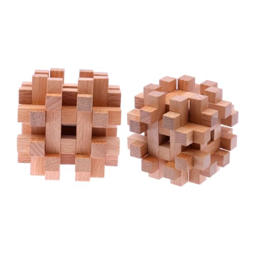 Abaodam 1 Stück ineinandergreifendes intelligenzspielzeug holzspielzeug Intellectual Toy Educational Toy holzspielsachen Luban-Schloss 3D-Puzzlekugel iq-Puzzle Puzzleball Bambus von Abaodam