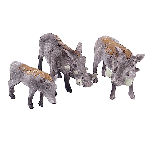 Abaodam 1 Wildschwein-Modell-Ornamente Tortenaufsatz Mit Tiermotiv Miniatur- Lernspielzeug Tiere Tierisches Miniaturen Simulation Wildschweinfigur Plastik Dark Grey von Abaodam