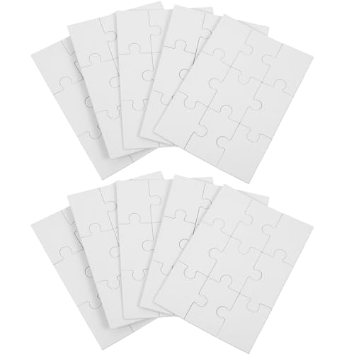 Abaodam 10 Blätter Leere Puzzles Zubehör Basteln Fertige Leere Rätsel An Leere Rätsel Zum Zeichnen Puzzle-rohlinge DIY-versorgung DIY-Handwerk Zeichnen Von Puzzle-Handwerk Beige Hölzern von Abaodam