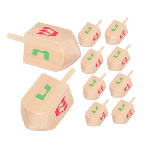 Abaodam 10 STK Kreiselspielzeug Für Gedrehte Holzplatten Holzkreisel Bastelkreisel Aus Holz Fiesta-holzplatten Holzspielzeug-partygeschenk Kreiselmalerei Dreidel Hölzern von Abaodam