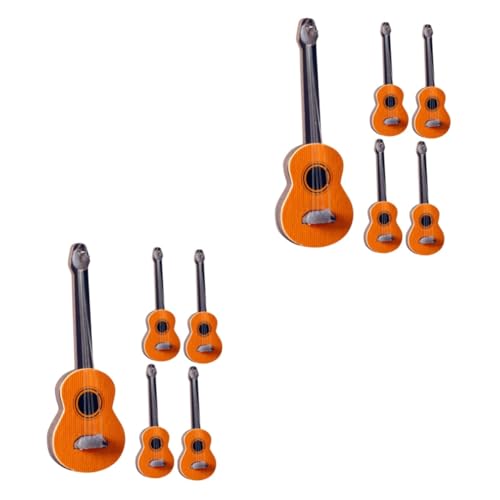 Abaodam 10 STK Mini-möbelmodell Desktop-dekor Miniaturmöbel Musikspielzeug Kindergeige Mini-hausdekoration Miniaturpuppen Miniaturdekoration Holz Gitarre Instrument Ob11 von Abaodam