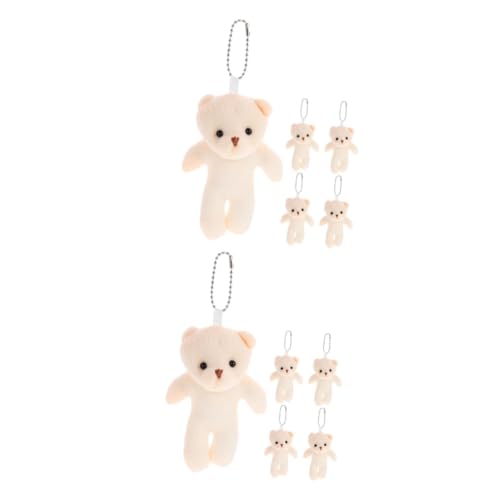 Abaodam 10 STK Teddybär- Geburtstagsgeschenk bär Spielzeug ausgestopfter Kleiner Bär süße Taschenanhänger süße Geldbörse Schlüsselbund Mini-Kuschelbär Multifunktionaler Bärenanhänger von Abaodam