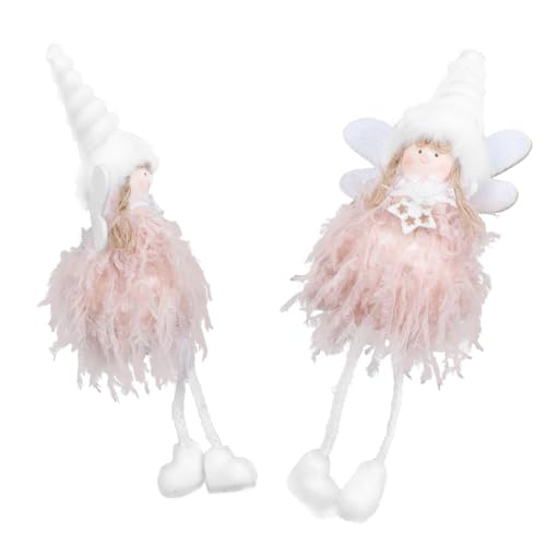 Abaodam 10 STK Weihnachtsschmuck schöne Puppendeko Mini Engel Mädchen Ornament Zwerge Neuheit weihnachtsengel weihnachtsbaumdeko Spielzeug Festival- schöner Puppenschmuck Schaum Rosa von Abaodam