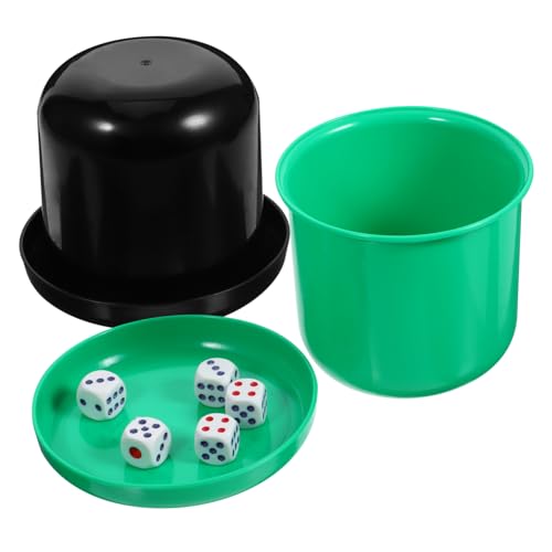 Abaodam 10 STK Würfelbecher Poker-würfelschüttler Tassen Mit Deckel Spiel Würfelstapelbecher Würfel Und Becher Shaker D6 Würfelwürfel von Abaodam