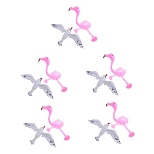 Abaodam 10 Stk Ballon Riesige Aufblasbare Möwen Schwimmendes Poolspielzeug Möwen Hängende Dekorationen Jumbo Aufblasbarer Flamingo Aufblasbares Flamingo-ornament Strandflamingo Gummi von Abaodam