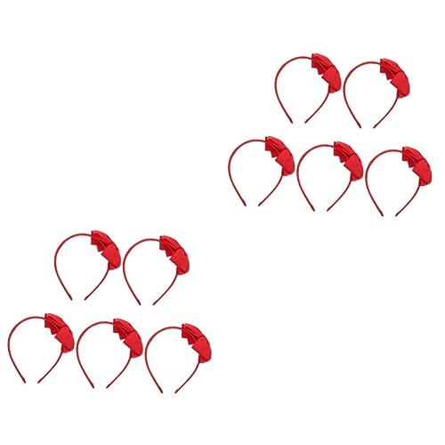 Abaodam 10 Stk Schleife Stirnband Spa-Stirnband Stirnband machen Haarband kinder haarschmuck haar spangen Kopfschmuck für Partygirls schöne Haardeko Geripptes Stirnband aus Polyester rot von Abaodam