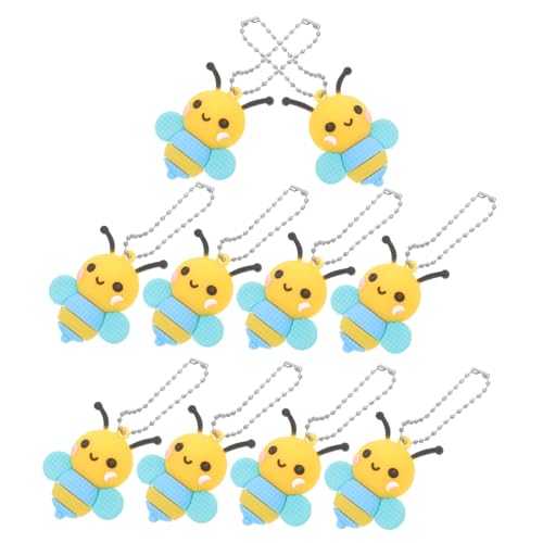 Abaodam 10 Stück Bienen Schlüsselanhänger Pvc Geldbeutel Hängeornamente Bienen Anhänger Schulranzen Anhänger Pvc Biene Schmücken Bienen Dekor Für Schlüsselanhänger Rucksack von Abaodam