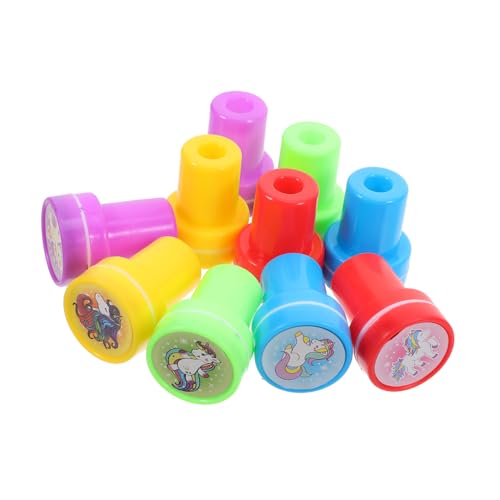 Abaodam 10 Stück Einhorn Stempel Set Für Perfekte Stempel Für Geburtstagspartys Mitgebsel Und Kreative Bastelideen Ideal Für Kleine Einhorn Fans Und Feierlichkeiten von Abaodam