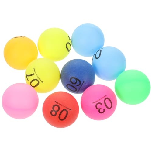 Abaodam 10 Stück Farbzahl Zahlenauswahl Ball Party Ziehung Farbe Tischtennis Fußball Karten Bingo Bälle Bingomaschine Mit Bällen Tombola Ziehung Bälle Pong Tisch Pp von Abaodam