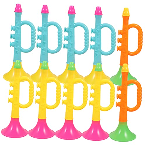 Abaodam 10 Stück Kinder Trompeten Spielzeug Party Horn Fußball Kinder Musikspielzeug Party Hörner Kinderspielzeug Kinder Trompete Geräuschmacher Spielzeug Trompetenhorn Für von Abaodam