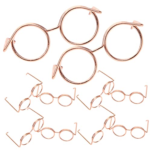 Abaodam Winzige Puppensonnenbrille 10 Stück Miniatur-puppenbrille Metalldrahtrahmen Anzieh-Requisiten Für Puppen von Abaodam