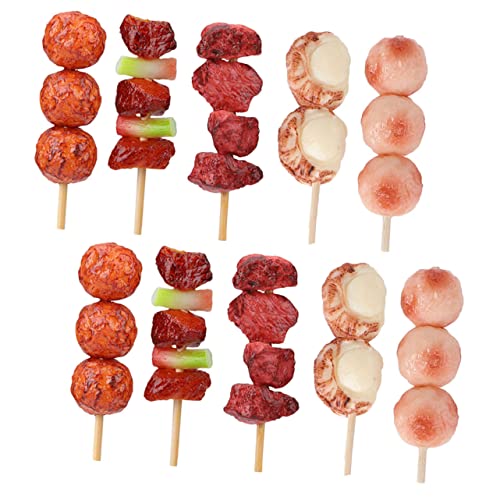 Abaodam 10 Stück Teiliges Fake Grillspielzeug Realistische Grill Spießmodelle für Dekoration und Fotorequisiten für Kindergarten und Heimgebrauch Abaodam 10 Stück Teiliges Fake Grillspielzeug Realistische Grill Spießmodelle für Dekoration und Fotorequisiten für Kindergarten und Heimgebrauch von Abaodam