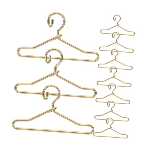Abaodam 10 Stück Teiliges Mini Puppenkleiderbügel Gold für Puppenkleidung Stabile Glatte Oberfläche ohne Beschädigung zur Präsentation und Miniaturhaus Dekoration Abaodam 10 Stück Teiliges Mini Puppenkleiderbügel Gold für Puppenkleidung Stabile Glatte Oberfläche ohne Beschädigung zur Präsentation und Miniaturhaus Dekoration von Abaodam