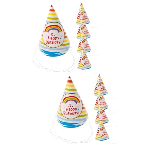 Abaodam 100 Stk Geburtstagsparty-Hut Regenbogen-Geburtstagsmütze alles zum geburtstag hut Regenbogen- -Hut geburtstagsdekoration Geburtstag Papierhüte geburtstag kopfschmuck von Abaodam