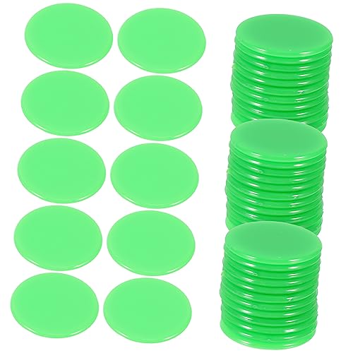 Abaodam 100 Stück Bingo Chips Zählchips Spielsteine Grün Glatte Kanten Robuste Marker für Bingo Partyzubehör und Lernspiele mit Mathematikfunktion Abaodam 100 Stück Bingo Chips Zählchips Spielsteine Grün Glatte Kanten Robuste Marker für Bingo Partyzubehör und Lernspiele mit Mathematikfunktion von Abaodam