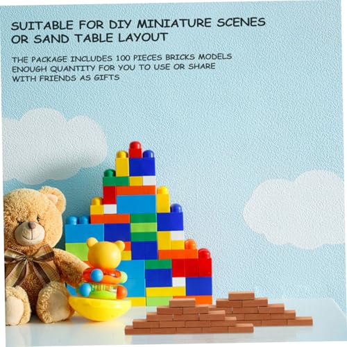 Abaodam 100 Stück Miniatur Ziegelsteine Bausteine Modellziegel für DIY Sandtisch Landschaft Bauen Handwerk Abaodam 100 Stück Miniatur Ziegelsteine Bausteine Modellziegel für DIY Sandtisch Landschaft Bauen Handwerk von Abaodam
